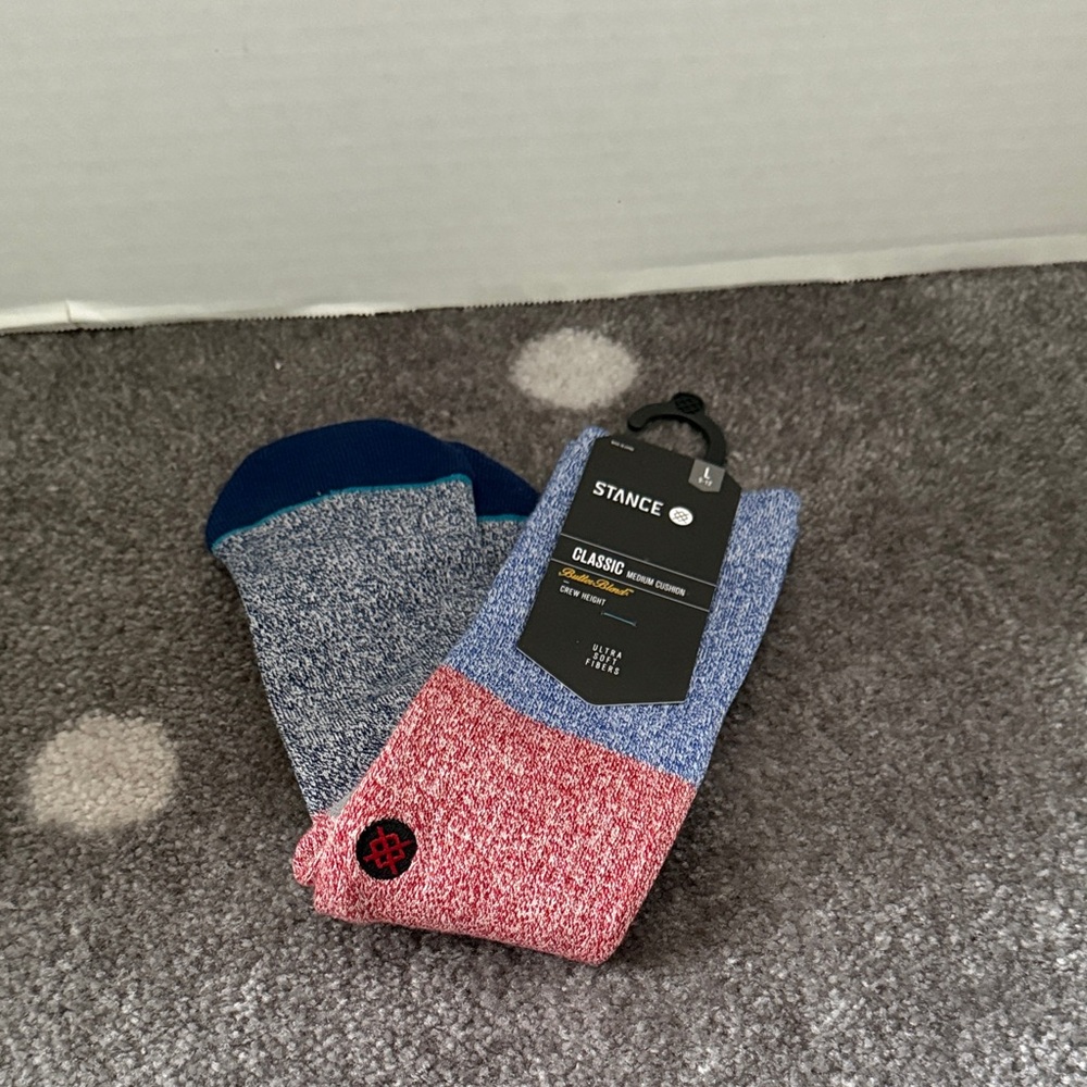 Stance Men's Red and Blue Casual Socks NWT